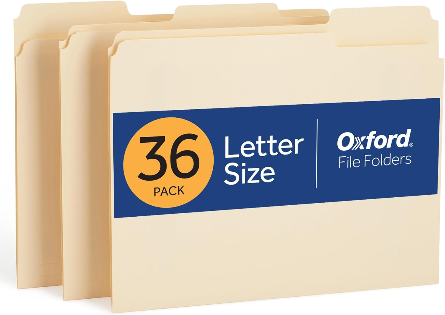 Home Office Organization - 36 Pack Manila File Folders Letter