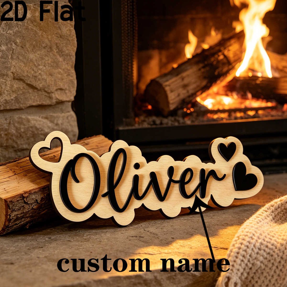 Home Office Gifts - 1Pc Custom Love Decor Wooden Acrylic