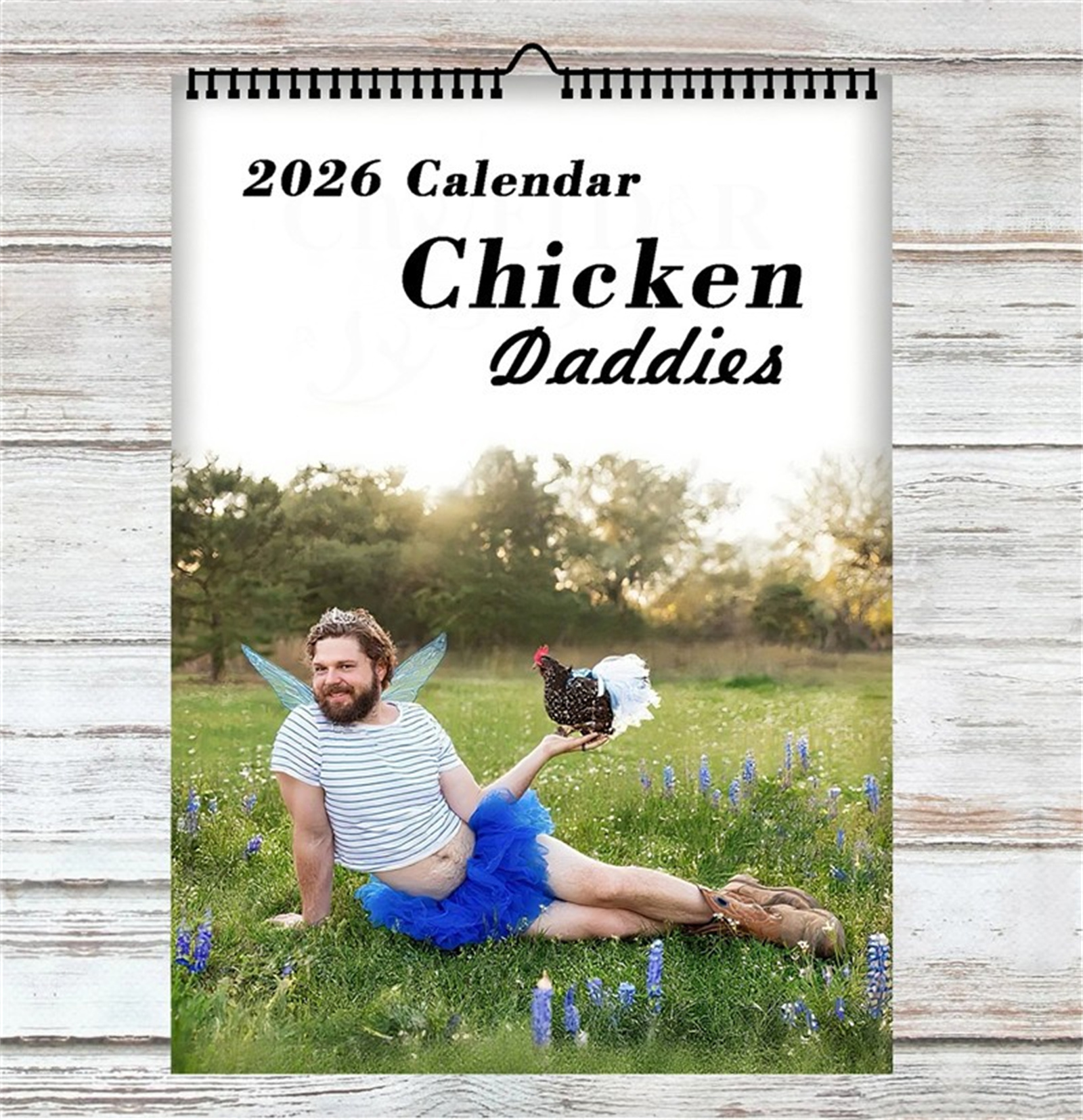 Home Office Gifts - 2026 Funny Chicken Daddy Wall Calendar