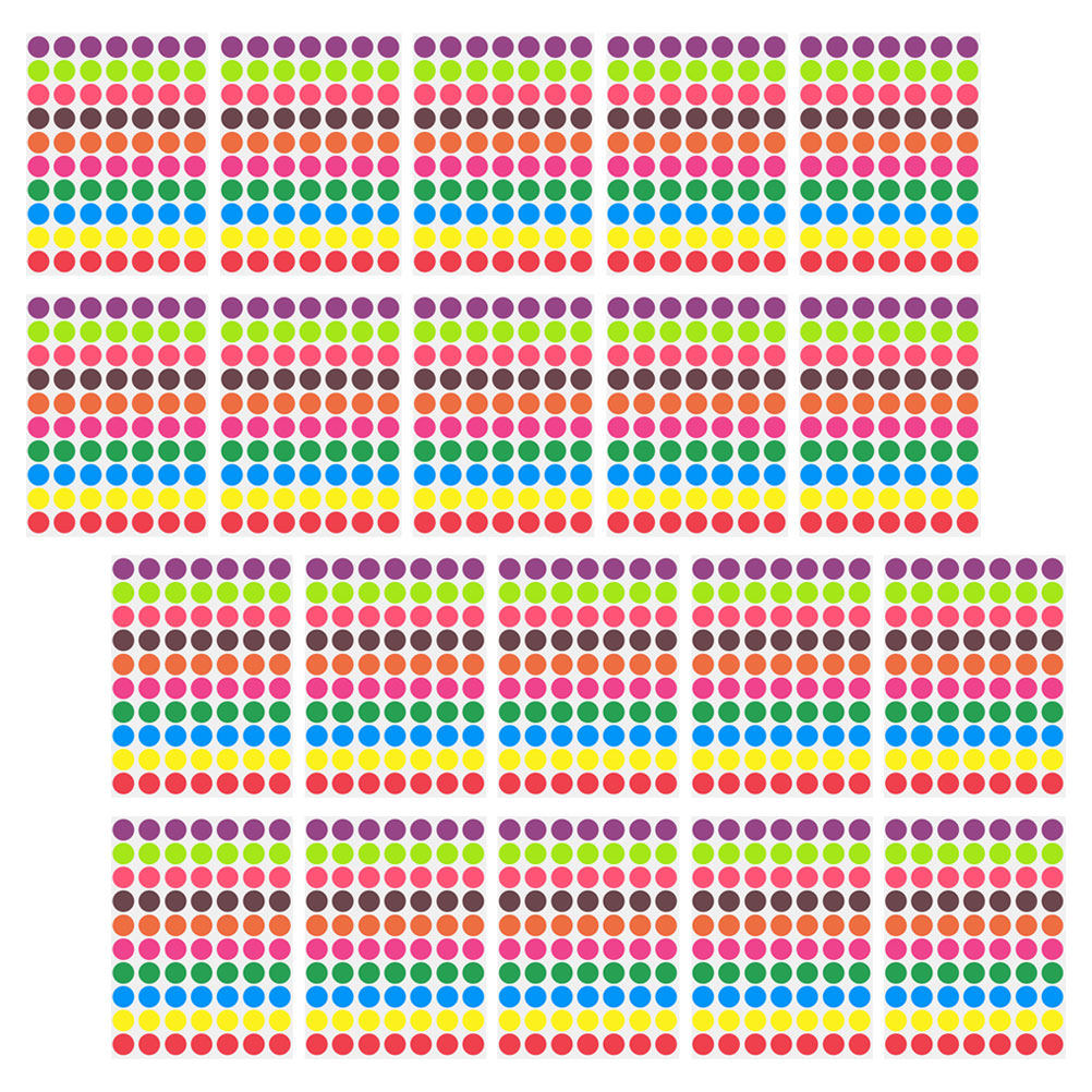 Home Office Organization - 1400Pcs Removable Color Coding Dot Stickers