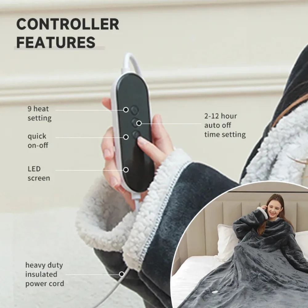 1PCS Auto Off Electric Blanket - Home Office British avis et prix