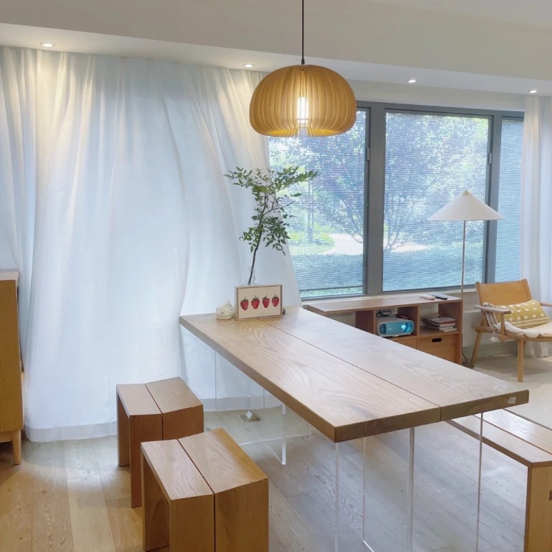 Nordic Solid Wood Acrylic Floa - Home Office For avis et prix