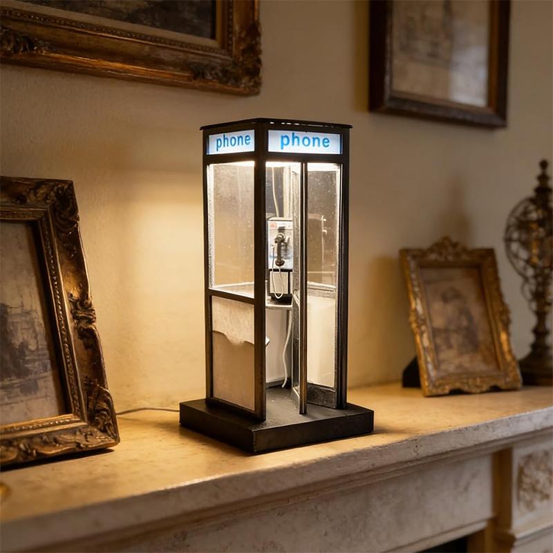 Tall Vintage Phonebooth Lamp R - Home Office British avis et prix