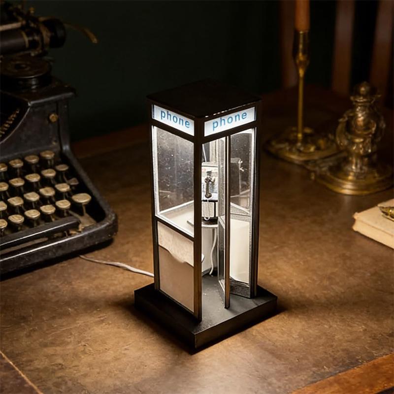 Tall Vintage Phonebooth Lamp R - Home Office British avis et prix