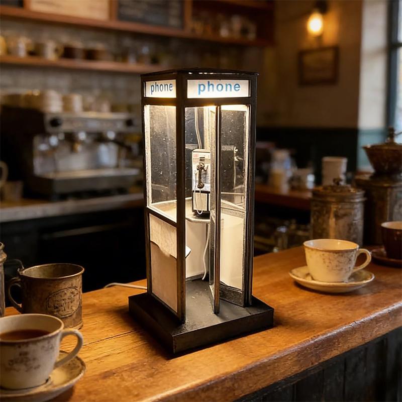 Tall Vintage Phonebooth Lamp R - Home Office British avis et prix