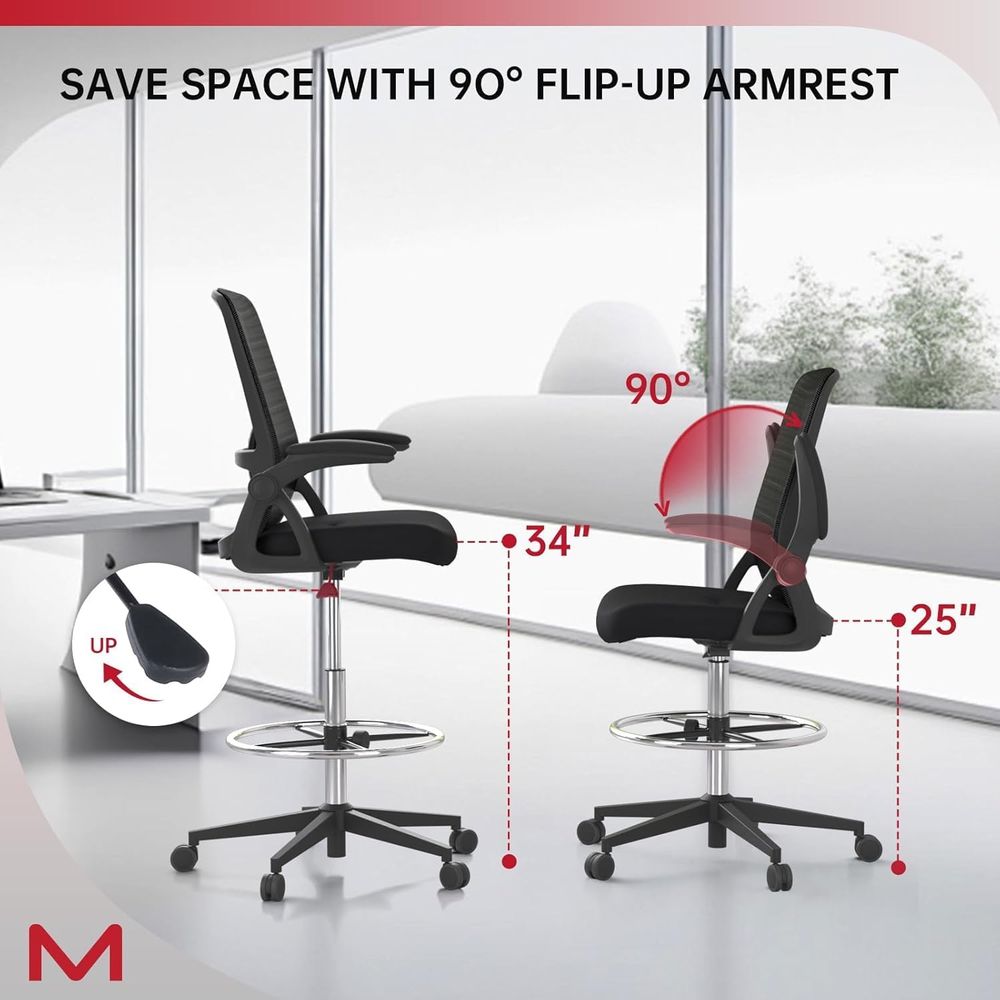 Mesh Backrest Swivel Chair wit - Home Office For avis et prix