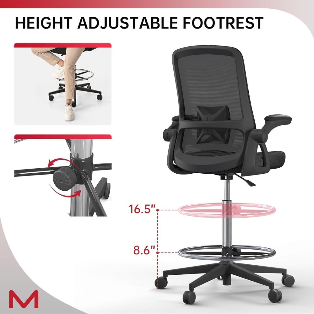 Mesh Backrest Swivel Chair wit - Home Office For avis et prix