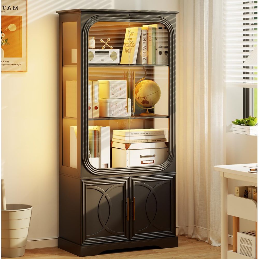 69 Tall Glass Display Cabinet  - Home Office For avis et prix