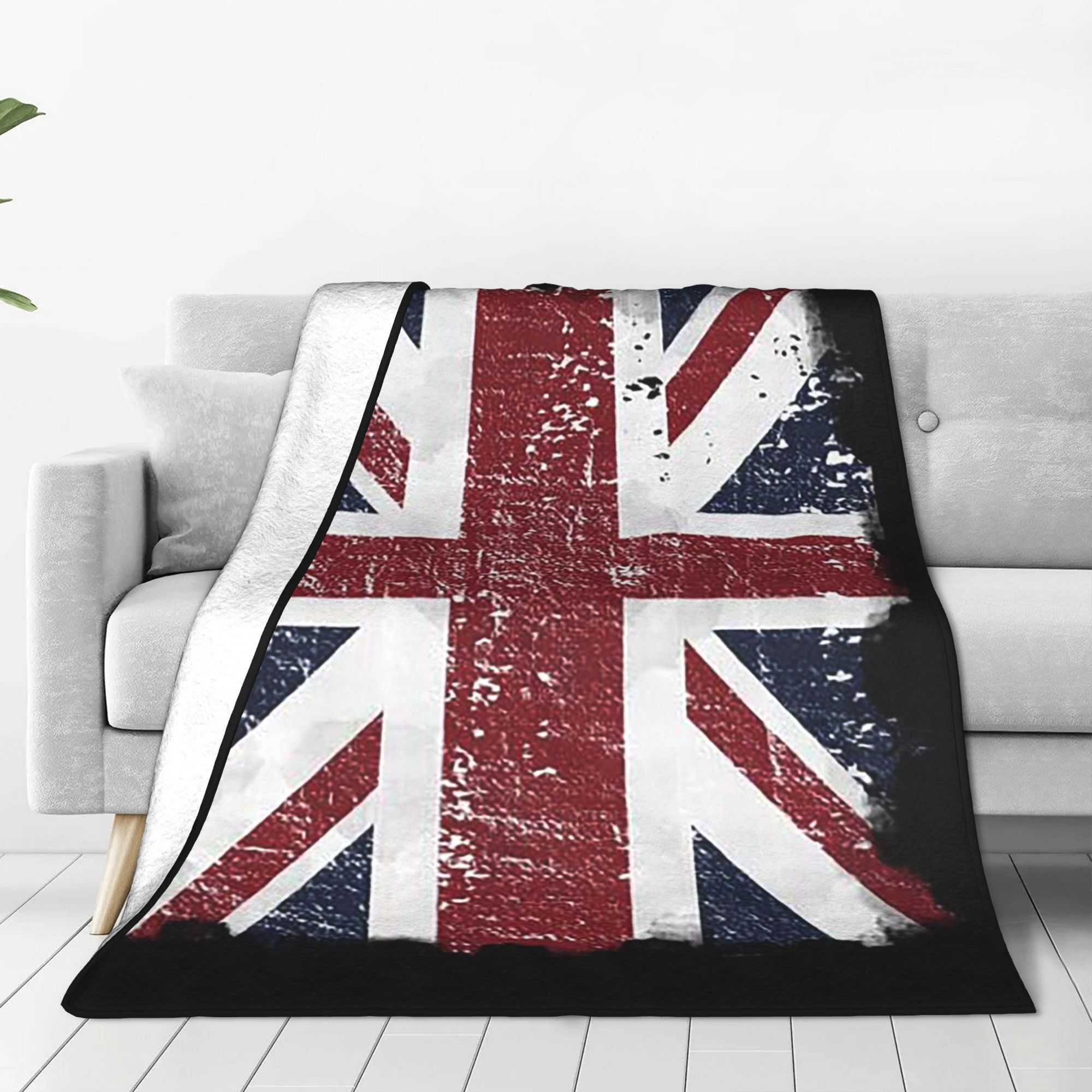 Distressed British Flag Black  - Home Office British avis et prix