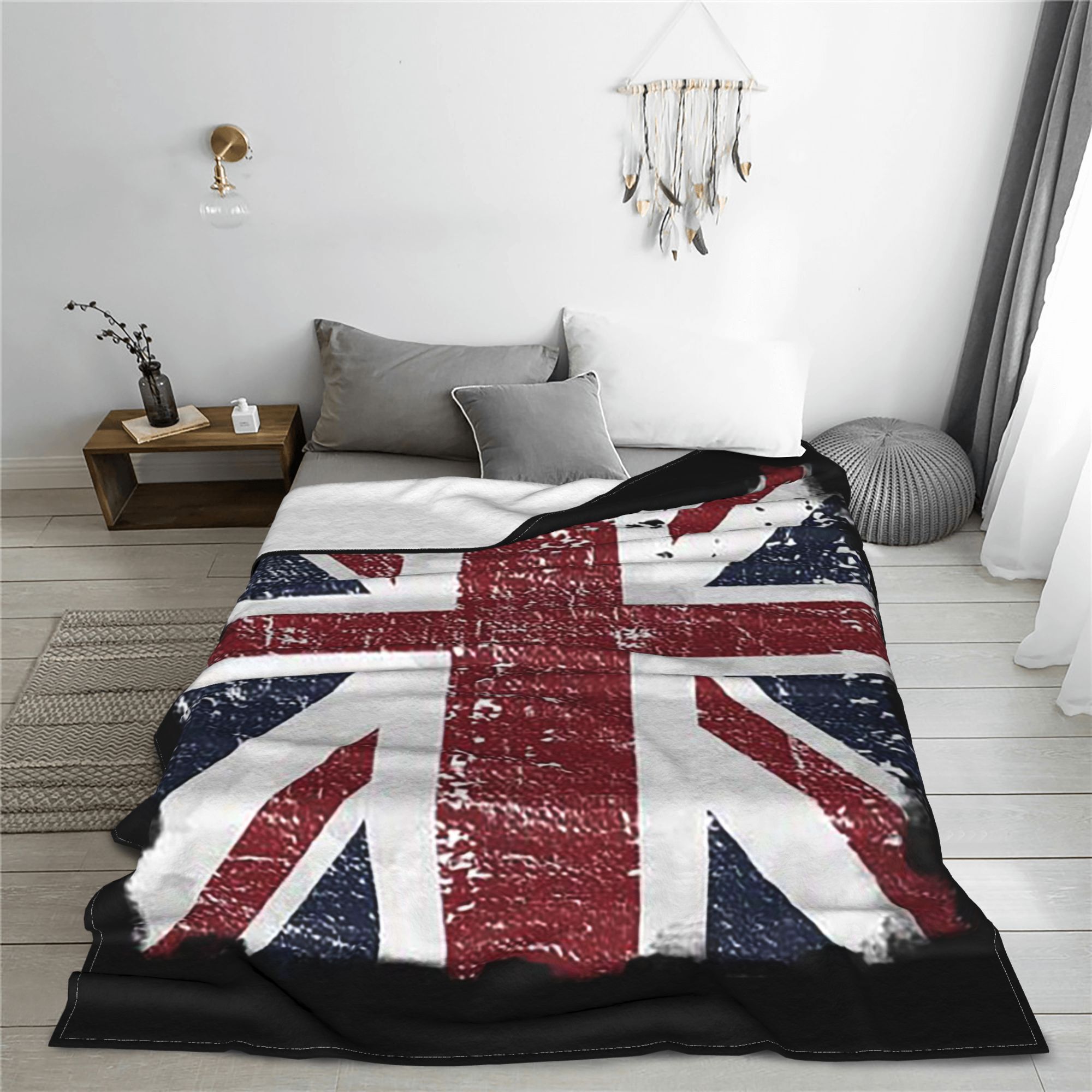 Distressed British Flag Black  - Home Office British avis et prix