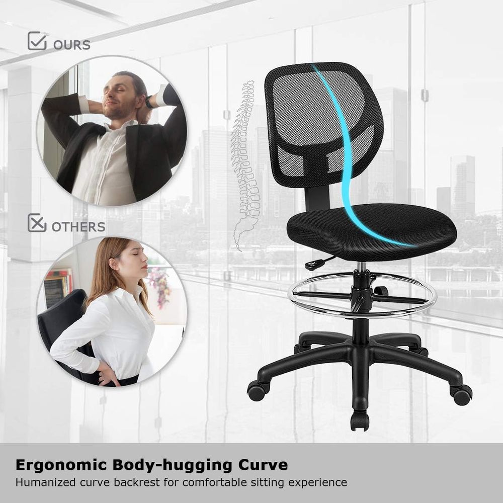Ergonomic Black Mesh Swivel Of - Home Office For avis et prix