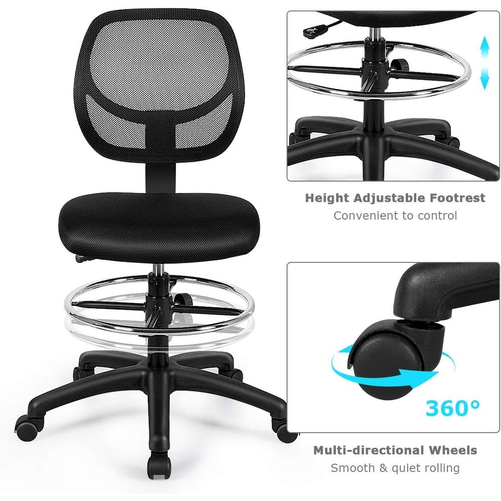 Ergonomic Black Mesh Swivel Of - Home Office For avis et prix