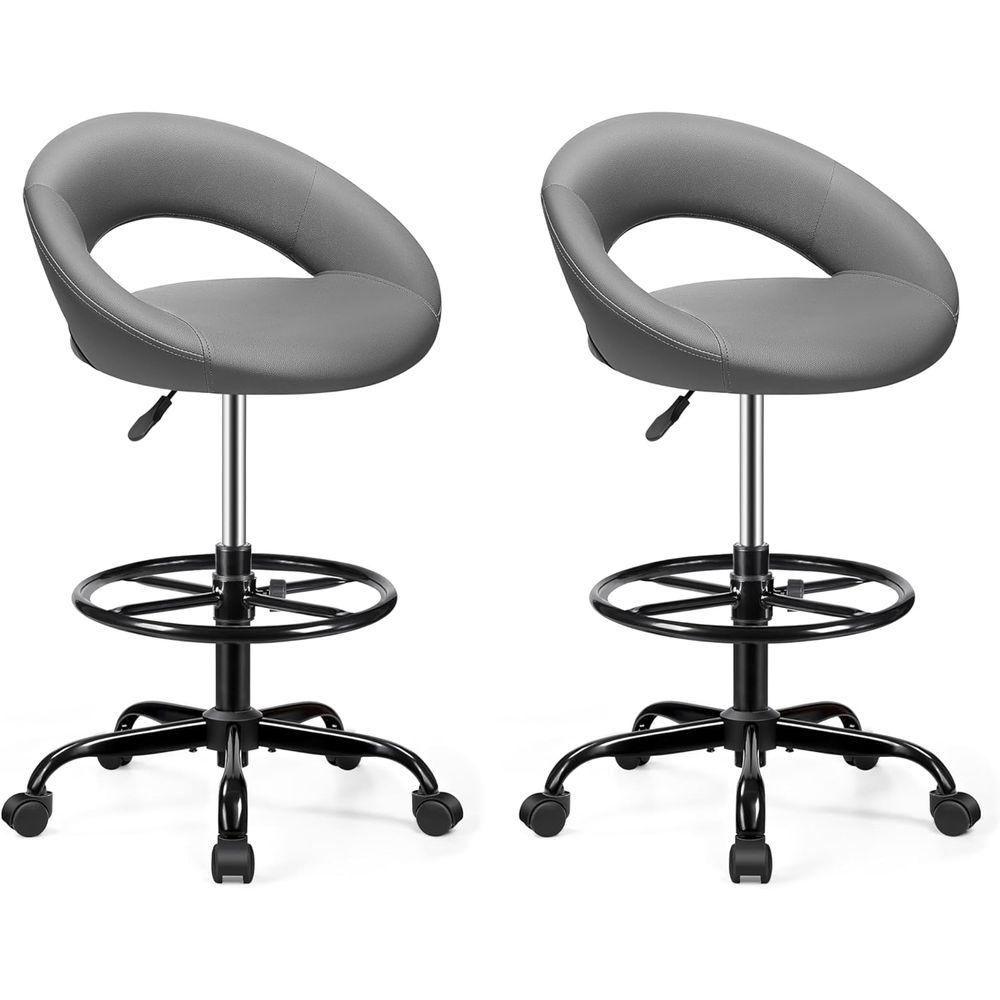 Gray 2-Pack Ergonomic PU Leath - Home Office For avis et prix