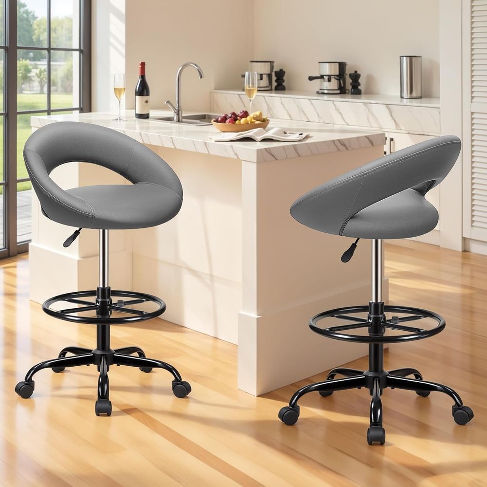 Gray 2-Pack Ergonomic PU Leath - Home Office For avis et prix