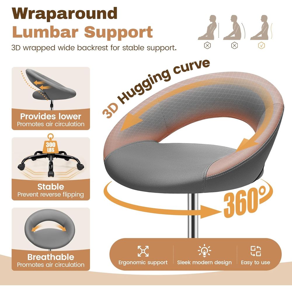 Gray 2-Pack Ergonomic PU Leath - Home Office For avis et prix