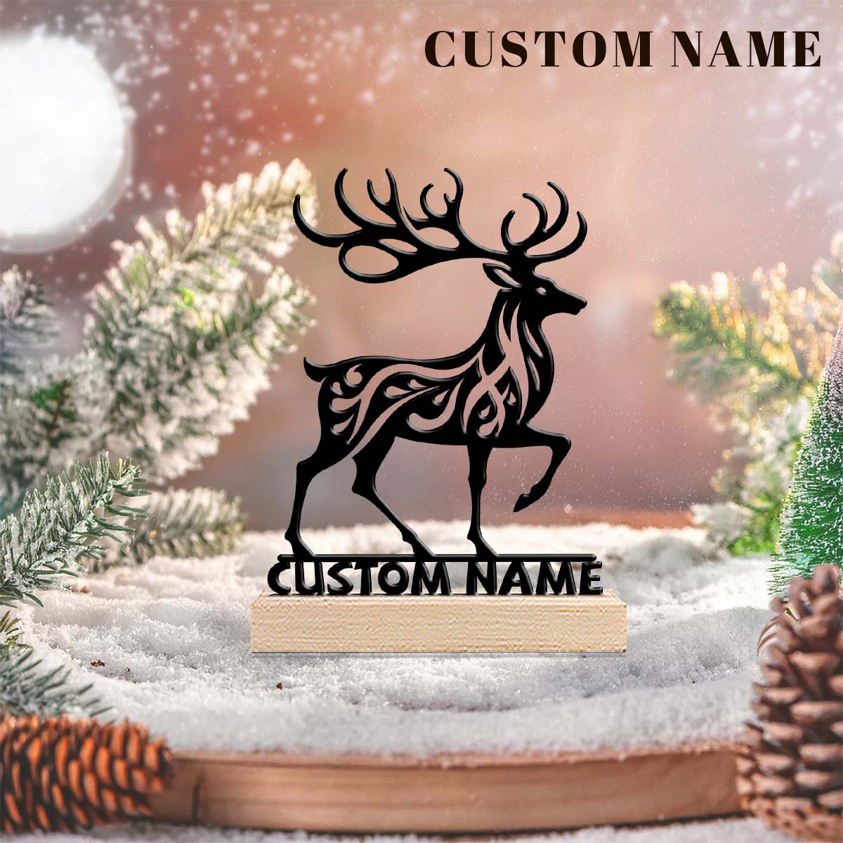 1Pc Csutom  Running Deer Woode - Home Office Gifts avis et prix