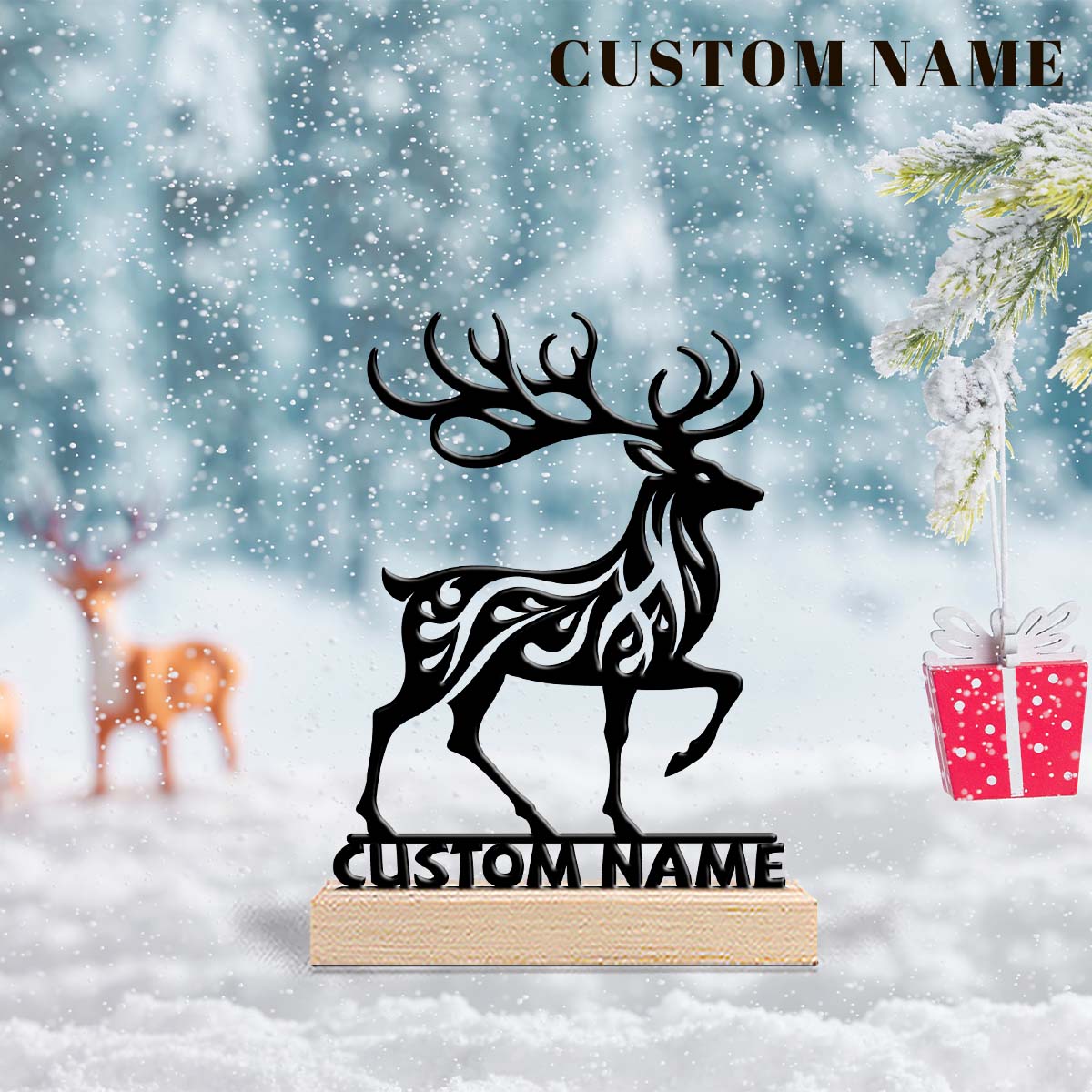 1Pc Csutom  Running Deer Woode - Home Office Gifts avis et prix
