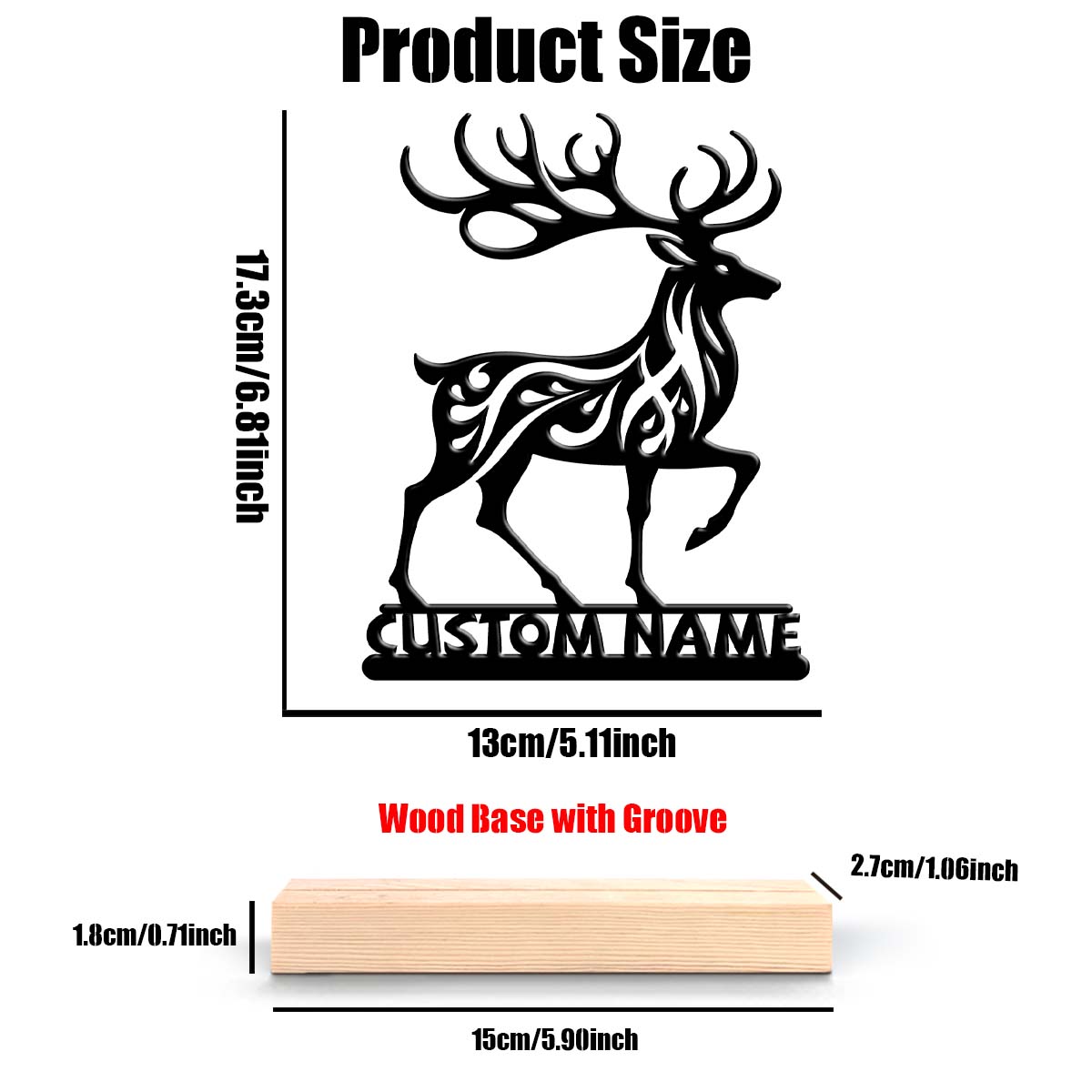 1Pc Csutom  Running Deer Woode - Home Office Gifts avis et prix
