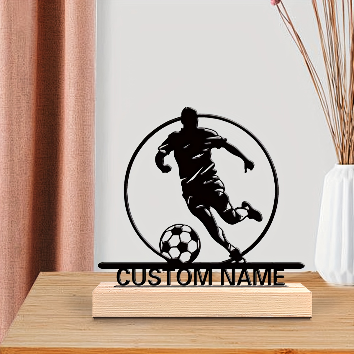 Custom Soccer Player Metal Sta - Home Office Gifts avis et prix
