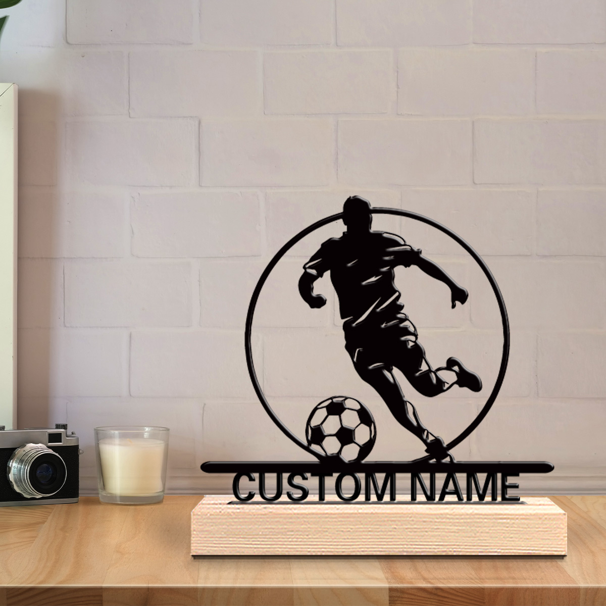 Custom Soccer Player Metal Sta - Home Office Gifts avis et prix