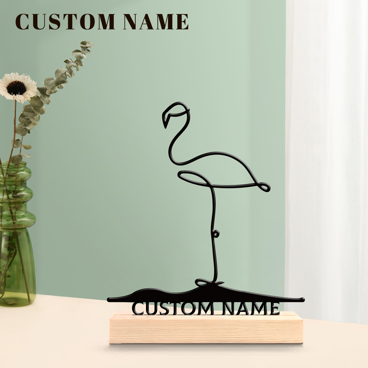 1Pc Csutom Name Cute Flamingo  - Home Office Gifts avis et prix