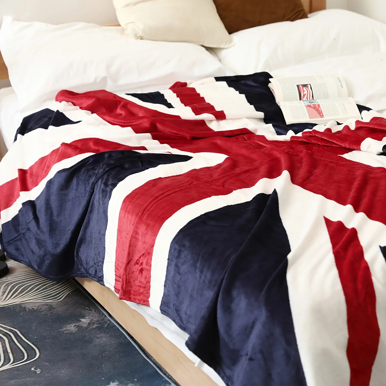 British Flag Flannel Throw Bla - Home Office British avis et prix