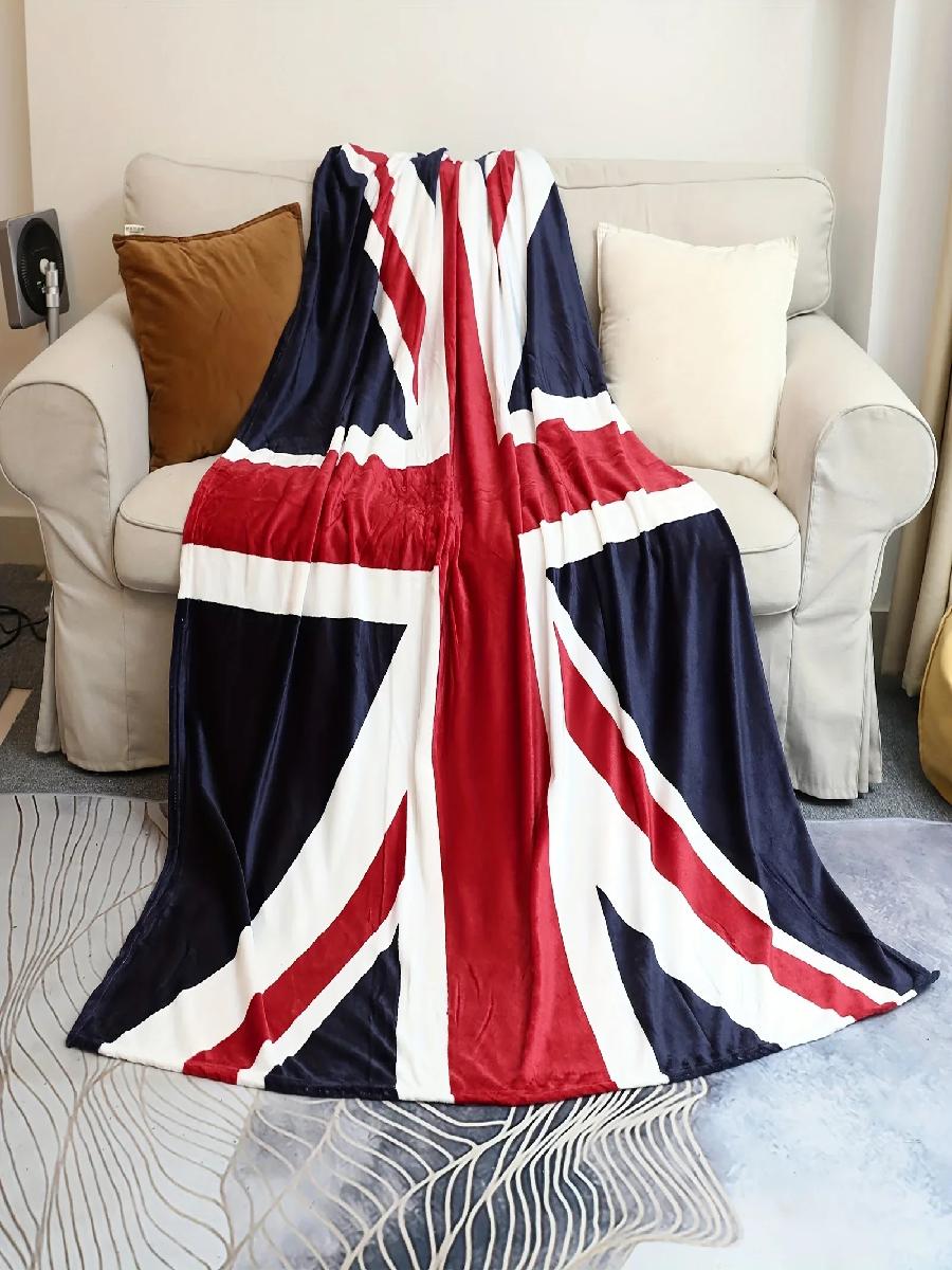 British Flag Flannel Throw Bla - Home Office British avis et prix