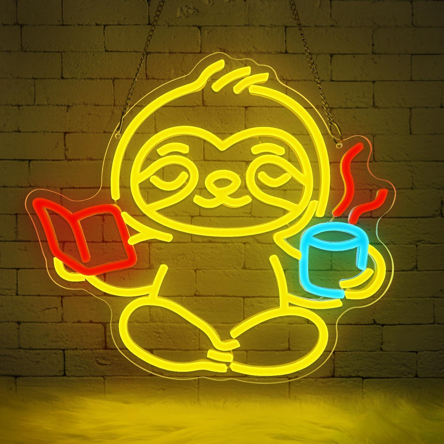 Sloth Neon Sign USB Dimmable L - Home Office Gifts avis et prix