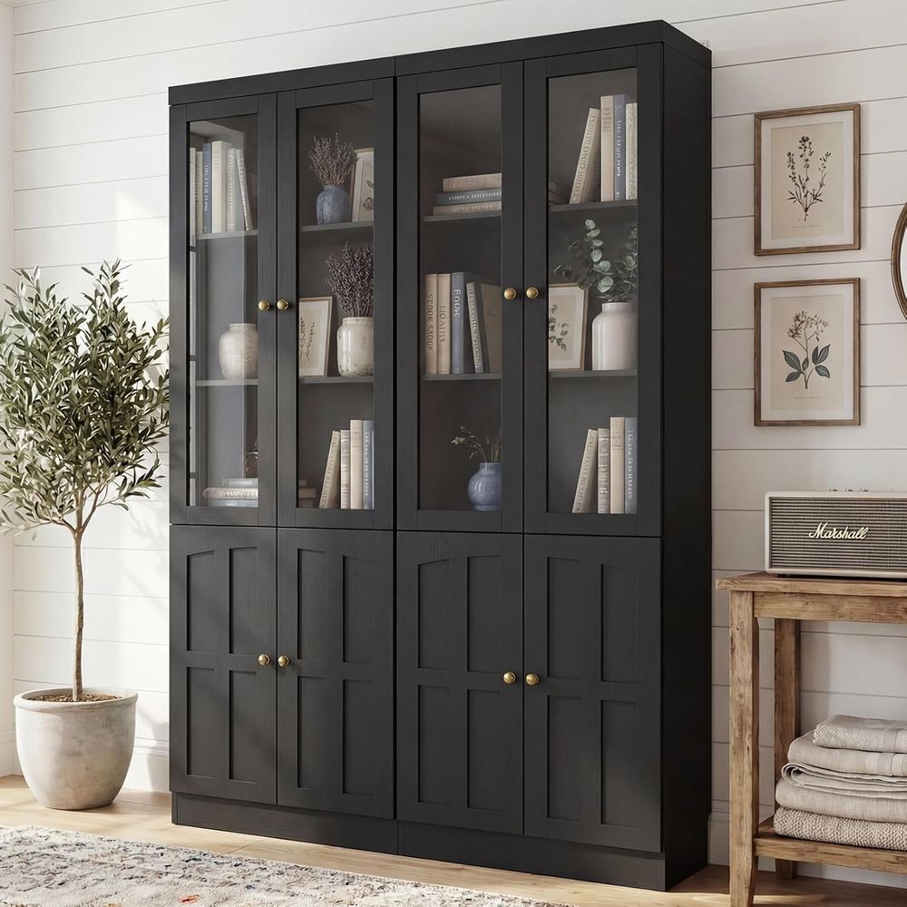80 Tall Glass Door Bookcase wi - Home Office For avis et prix