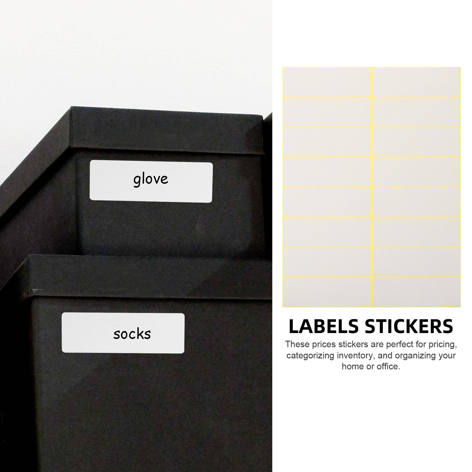 15 Sheets White Price Stickers - Home Office Organization avis et prix