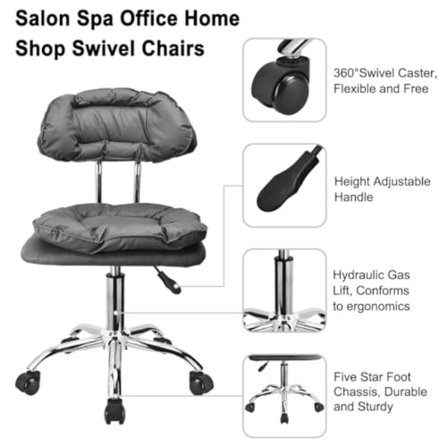 Rolling Stool Backrest Thick S - Home Office For avis et prix