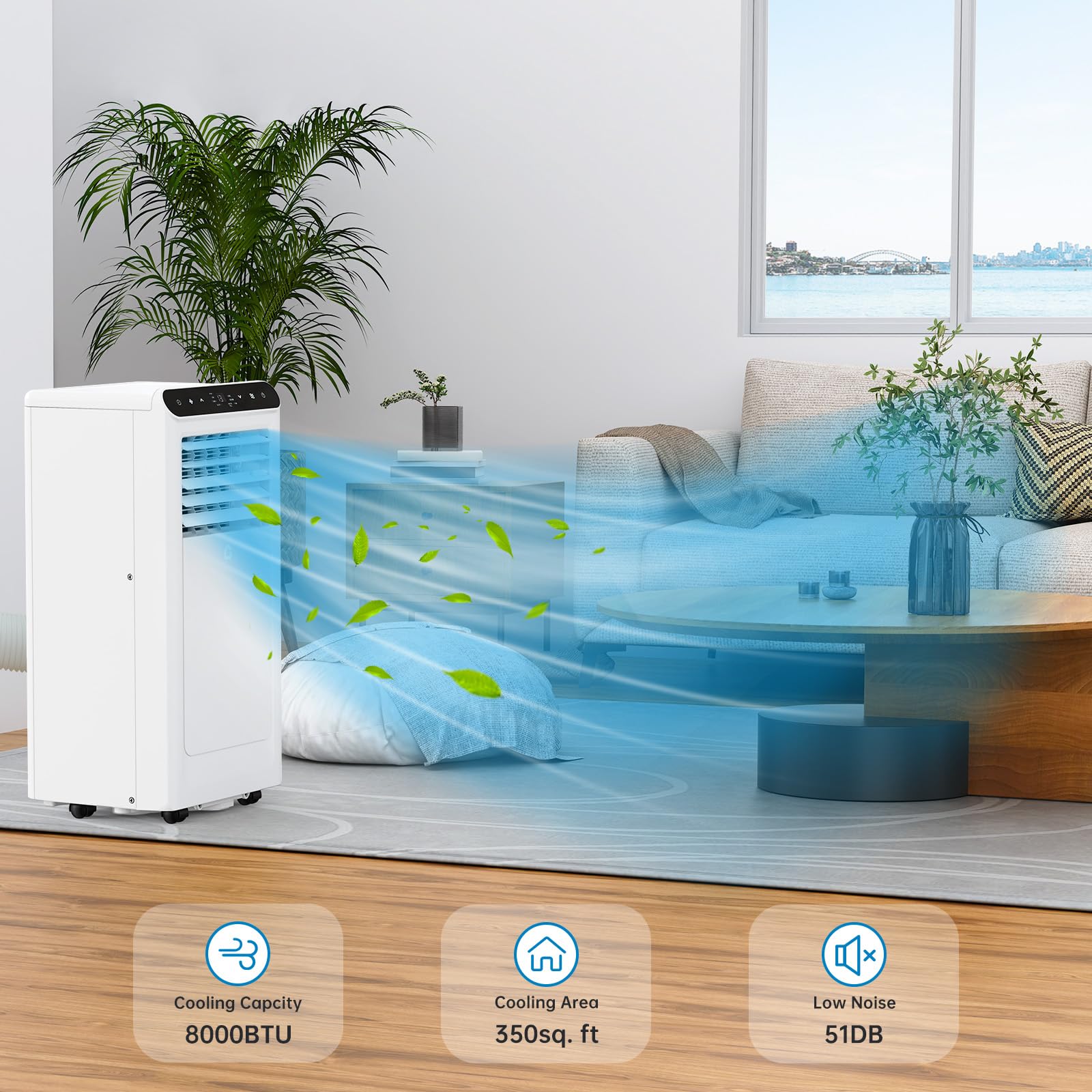 8000 BTU Portable Air Conditio - Home Office British avis et prix