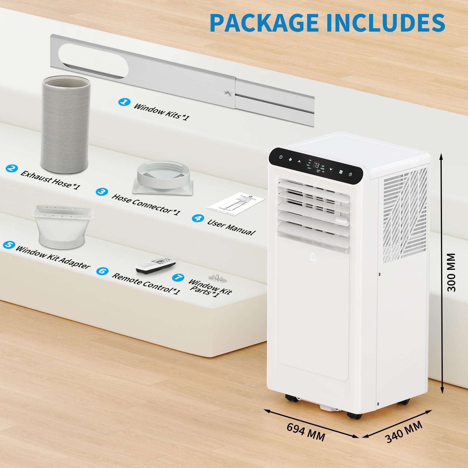 8000 BTU Portable Air Conditio - Home Office British avis et prix