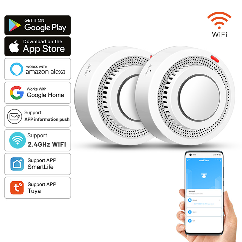 2 Pack Tuya Smart WiFi Smoke D - Home Office Google avis et prix