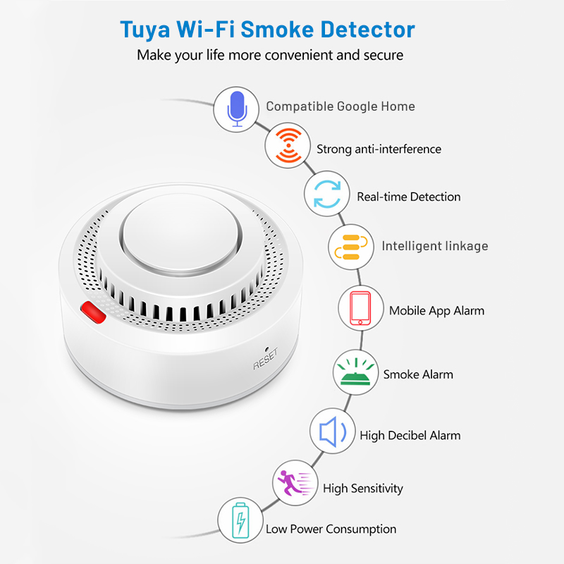 2 Pack Tuya Smart WiFi Smoke D - Home Office Google avis et prix