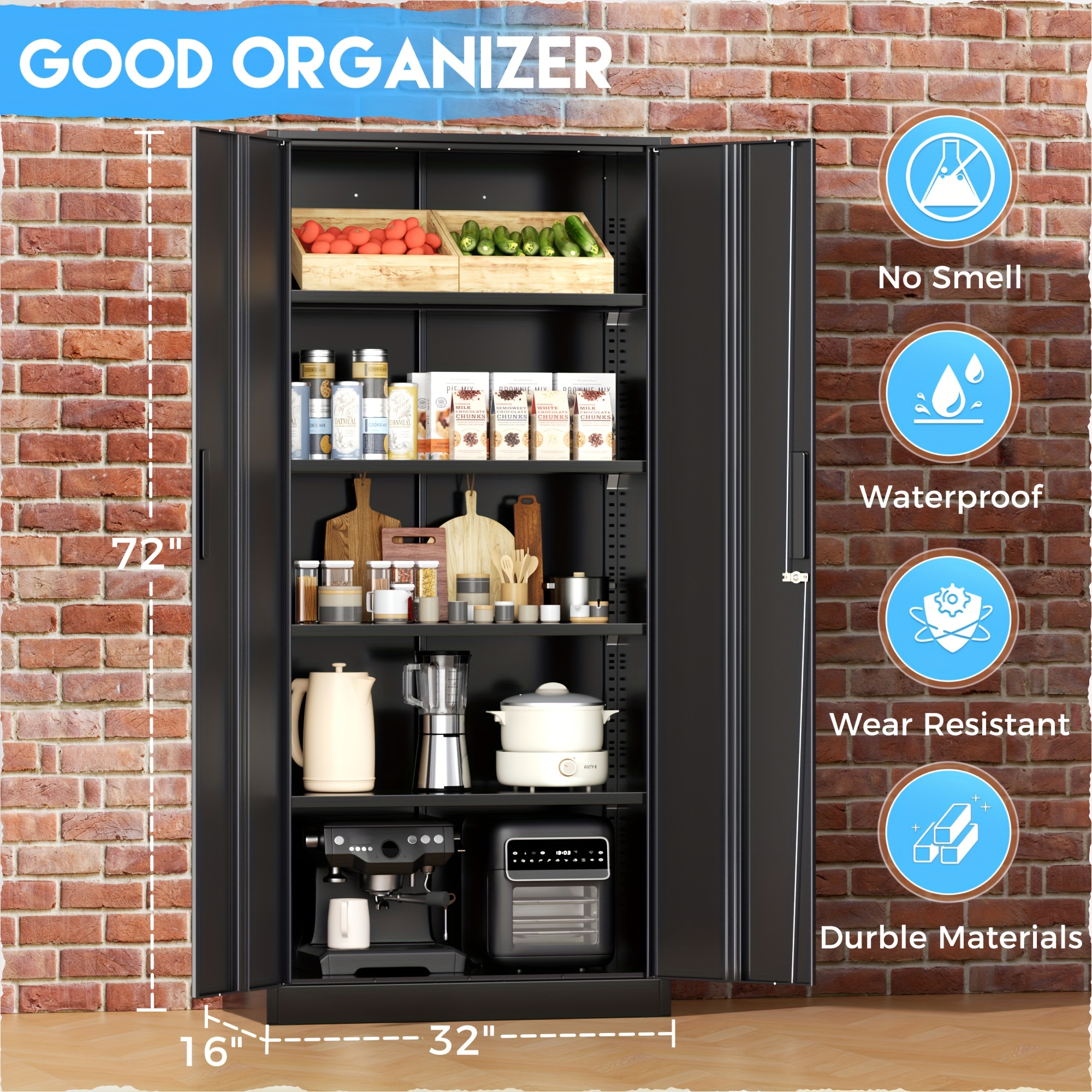 Metal Storage Cabinet, 71''/ 3 - Home Office Organization avis et prix