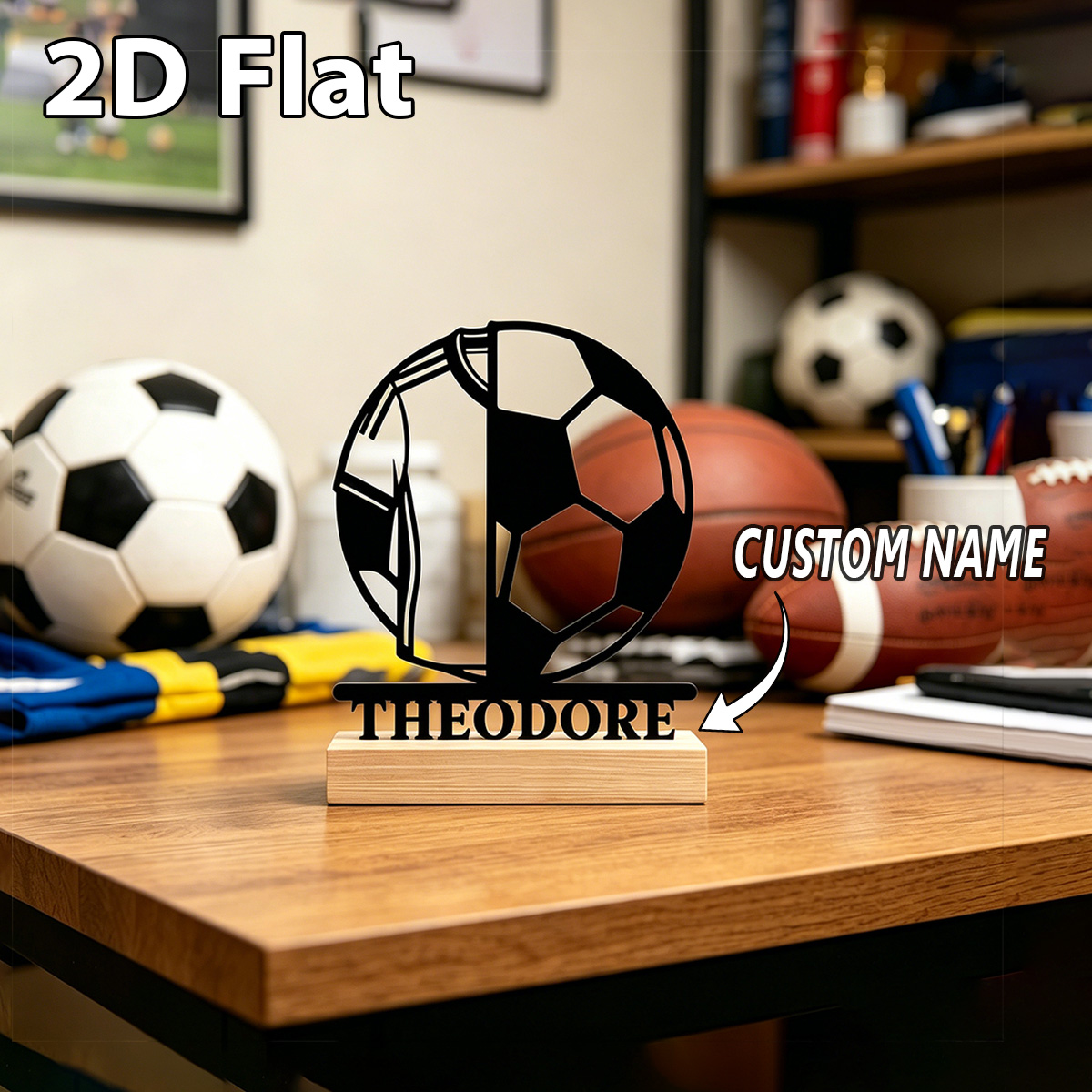 1Pc Csutom Football Soccer Woo - Home Office Gifts avis et prix
