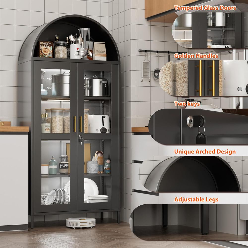 78.74 Tall Metal Arched Cabine - Home Office For avis et prix