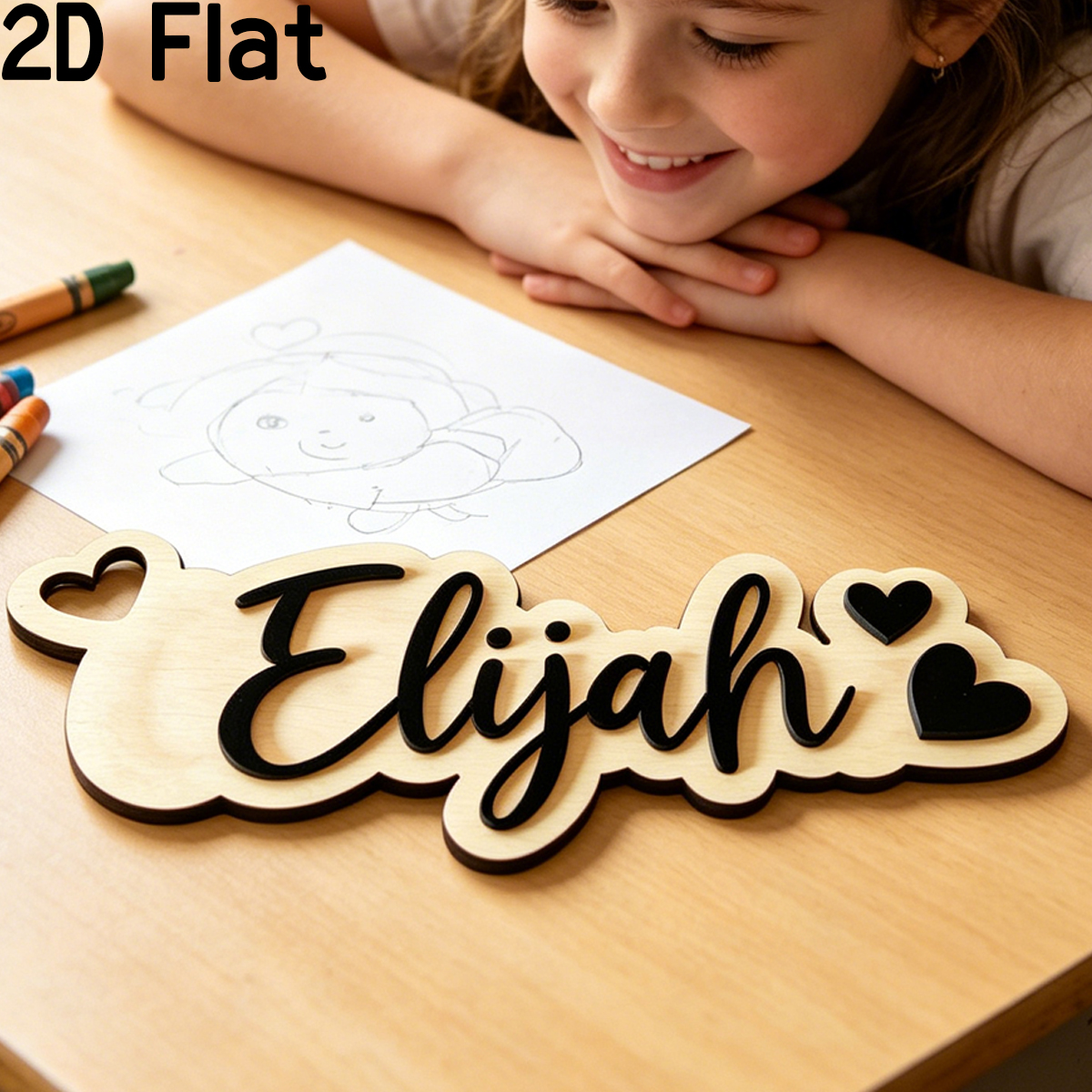 1Pc Custom Love Decor Wooden A - Home Office Gifts avis et prix
