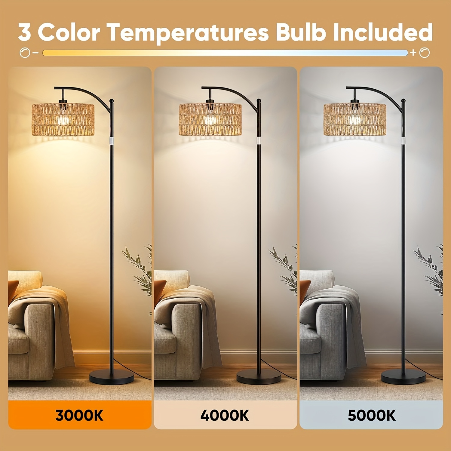 Rattan Floor Lamps for Living  - Home Office British avis et prix