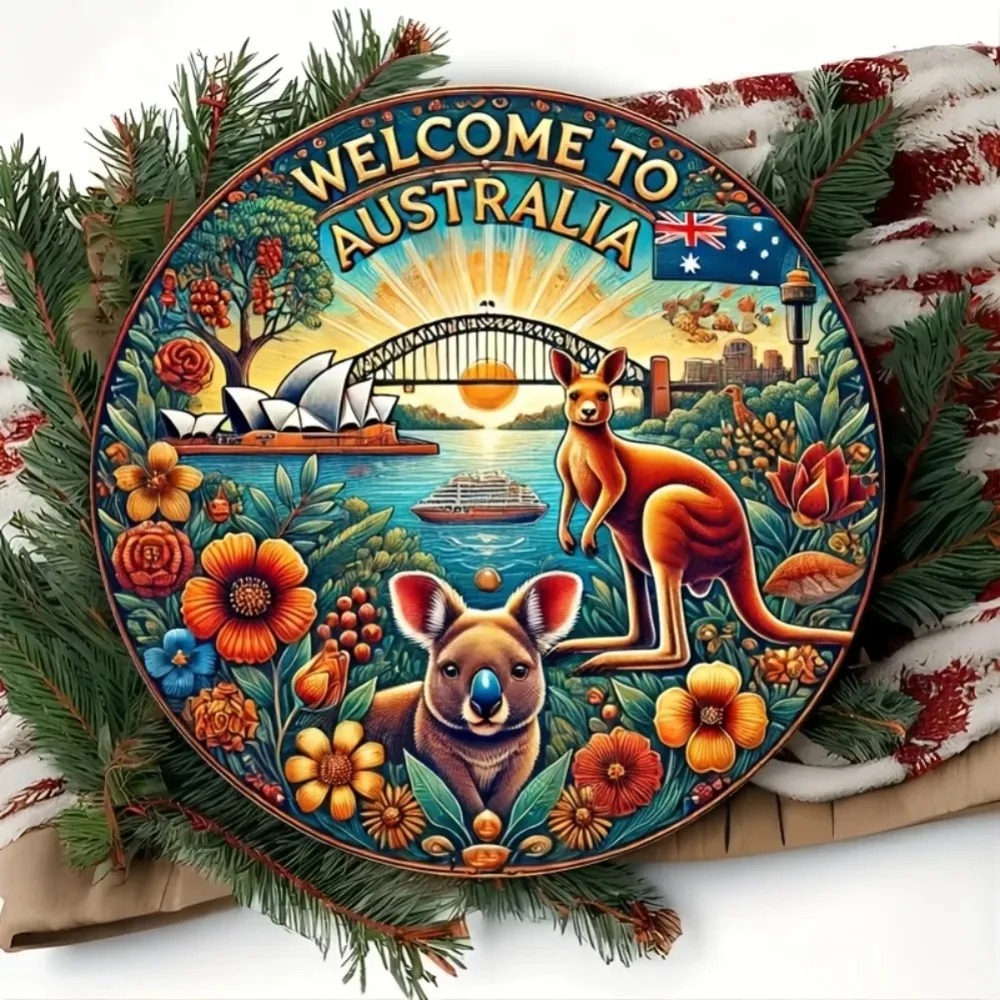 Vintage Kangaroo Metal Wall Ar - Home Office Australia avis et prix