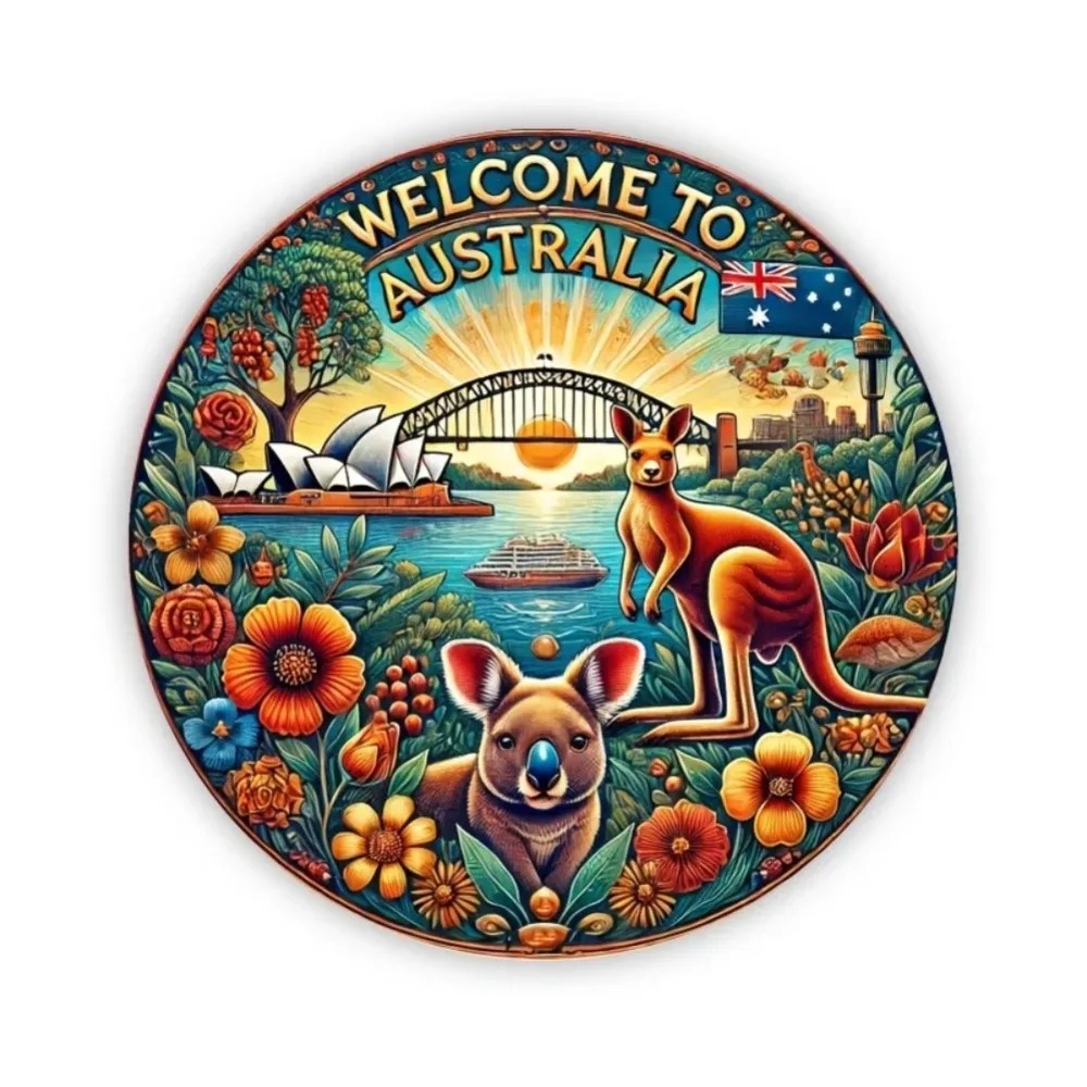 Vintage Kangaroo Metal Wall Ar - Home Office Australia avis et prix