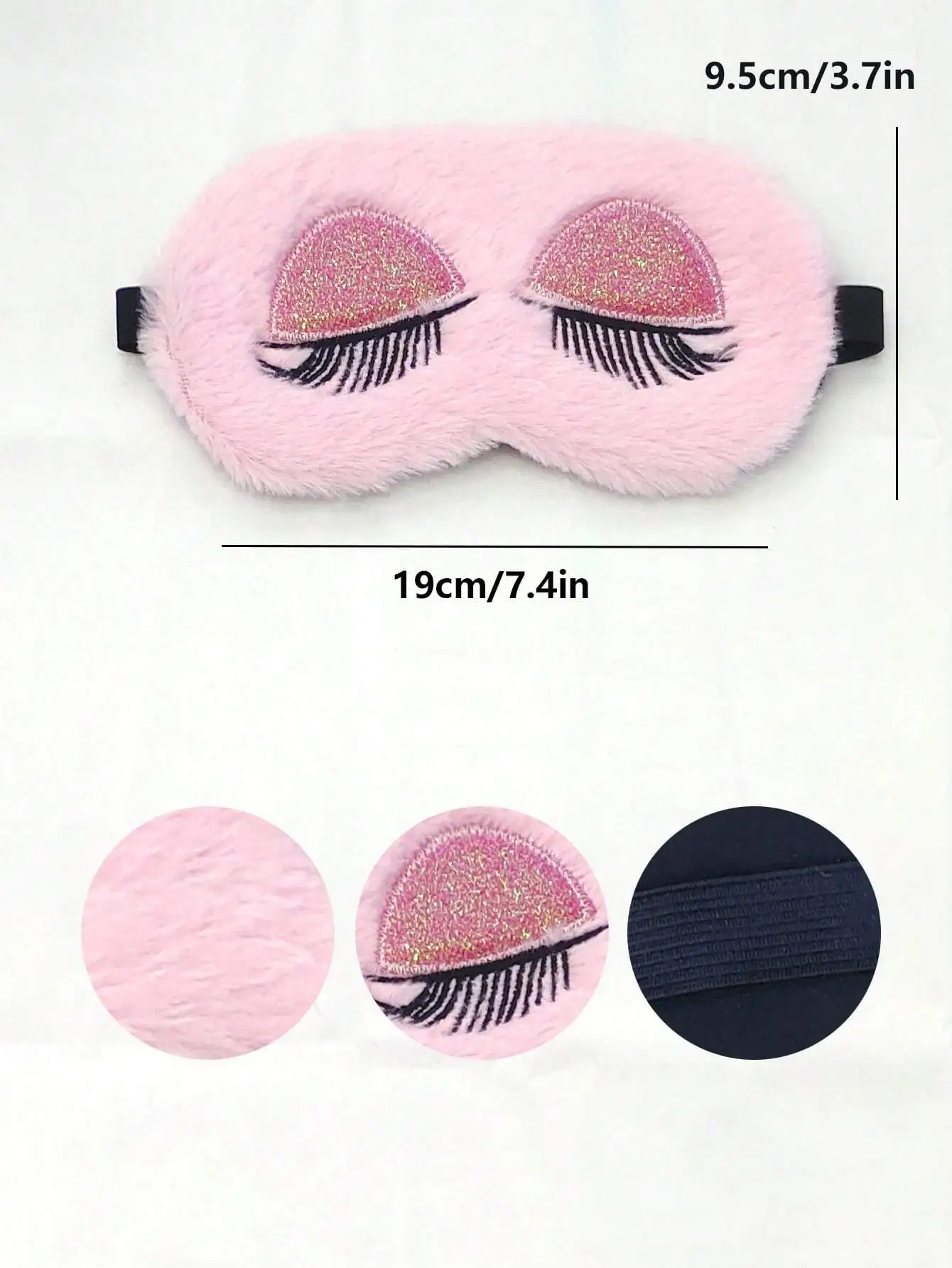 1pc Pink Plush Cute Eye Mask,  - Home Office Gifts avis et prix